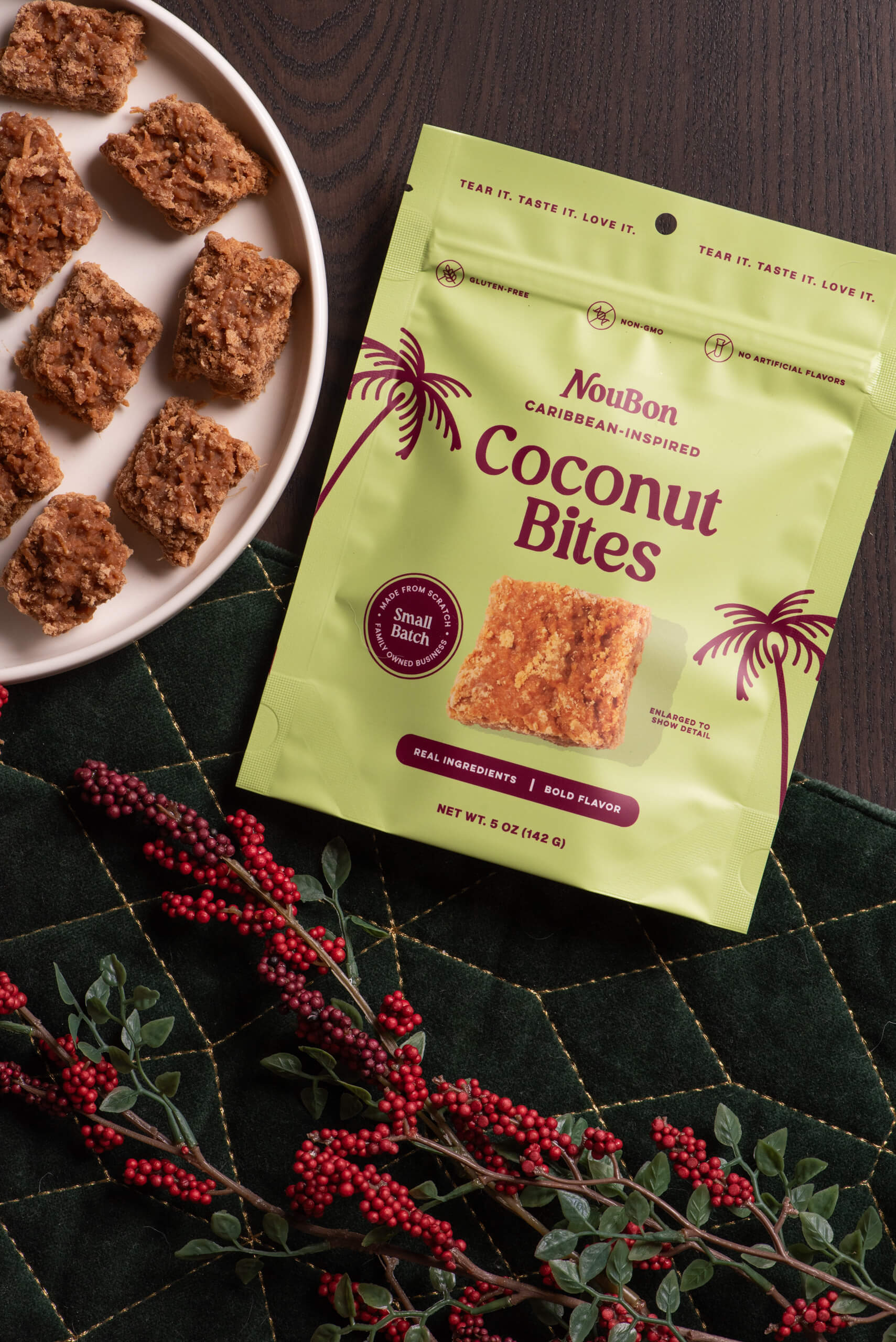 Seasonal CPG photography Christmas Packaged Snacks Social Media Content