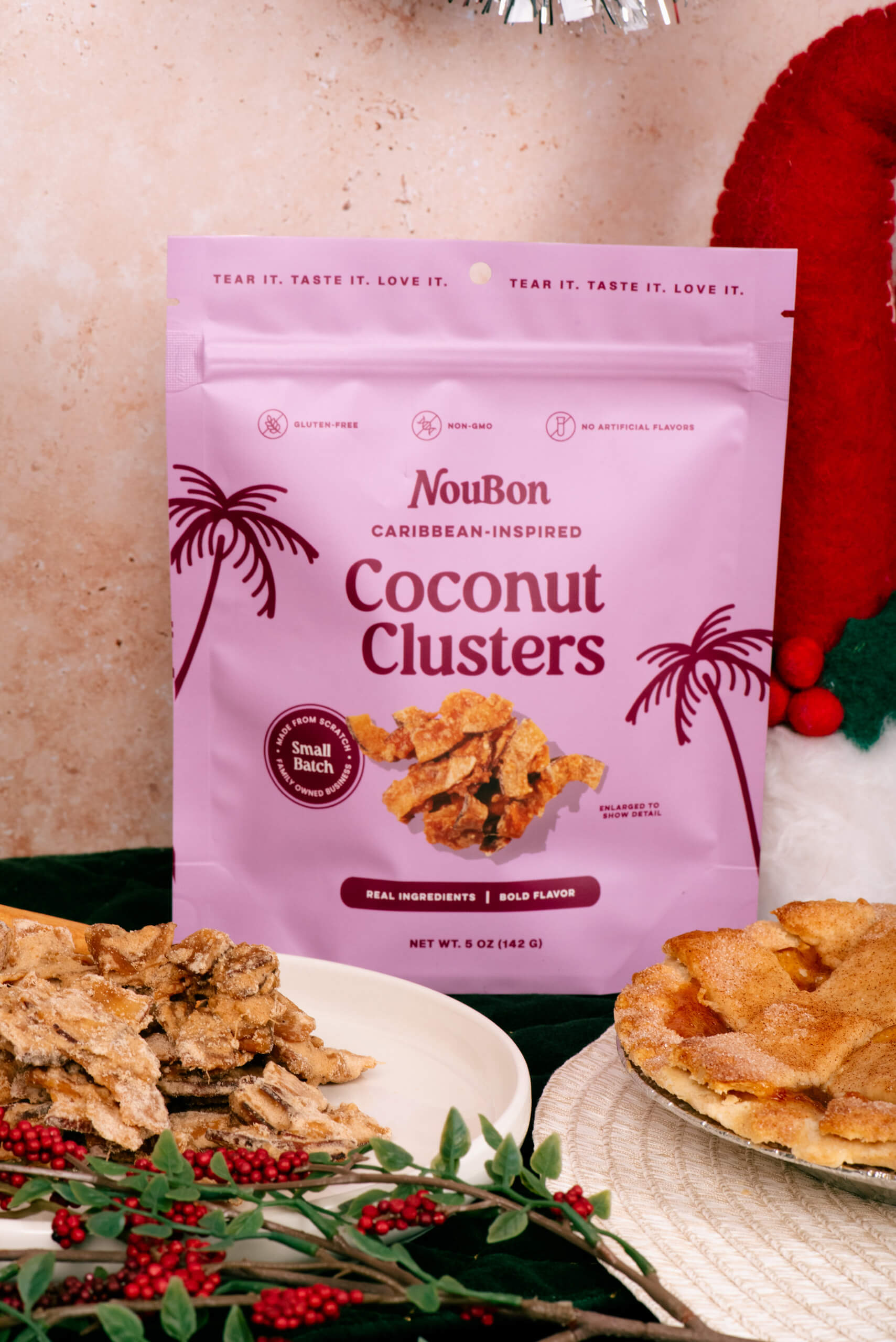 Seasonal CPG photography Christmas Packaged Snacks Social Media Content